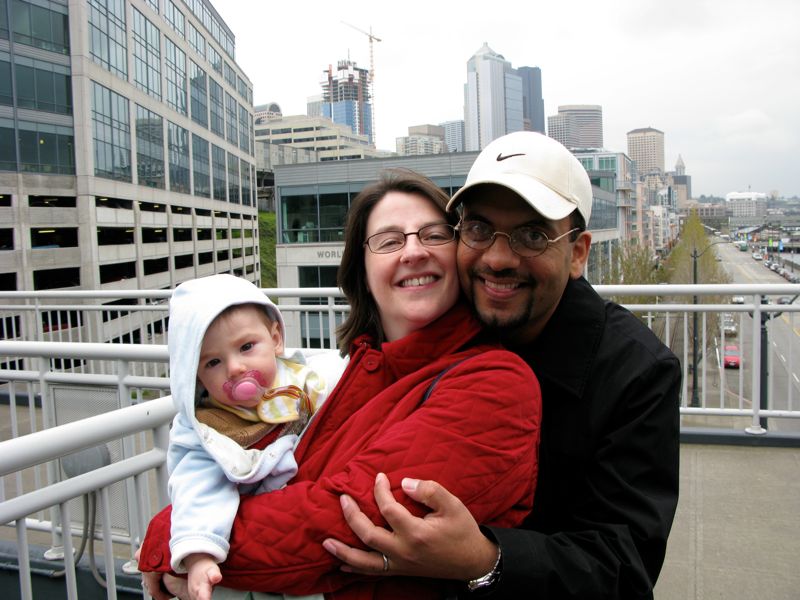 With Aunt Anne & Uncle Adam in Seattle