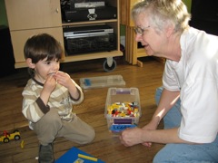 Lego taste test with Grandma Jackie